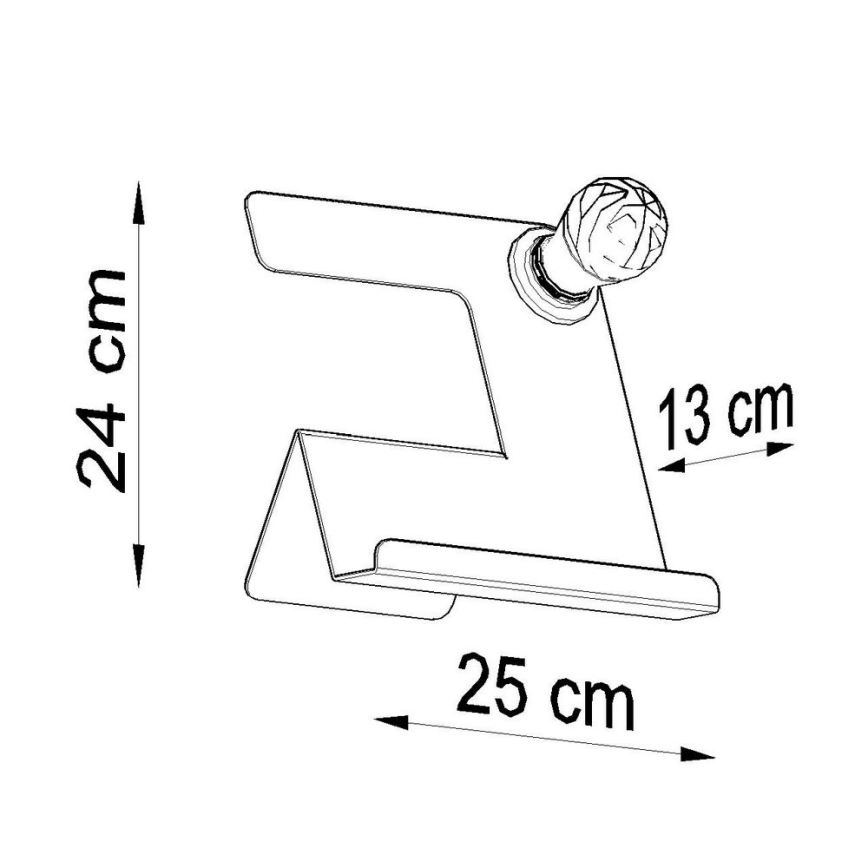 Stolná lampa INCLINE 1xE27/60W/230V čierna