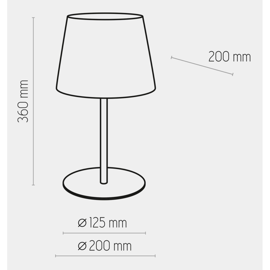 Stolná lampa MAJA 1xE27/15W/230V biela