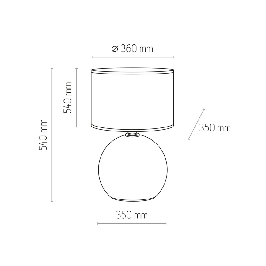 Stolná lampa PALLA 1xE27/15W/230V šedá