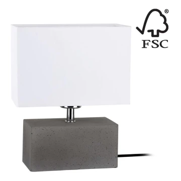 Stolná lampa STRONG DOUBLE 1xE27/25W/230V betón – FSC certifikované