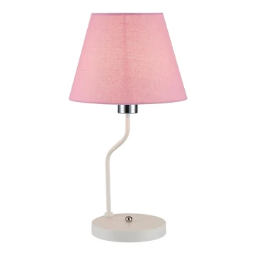 Stolná lampa YORK 1xE14/60W/230V ružová/biela