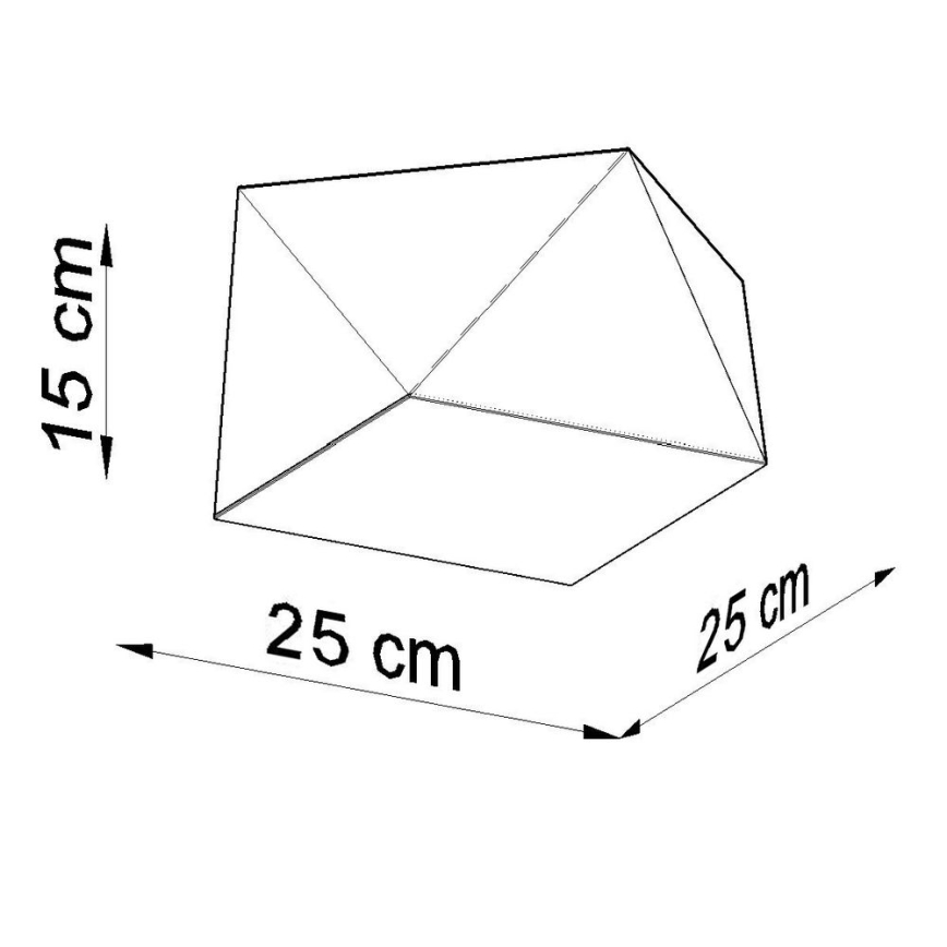 Stropné svietidlo HEXA 1xE27/60W/230V čierna