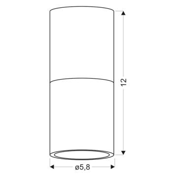 Stropné svietidlo TUBA 1xGU10/50W/230V čierna