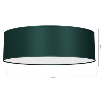 Stropné svietidlo VERDE 3xE27/60W/230V pr. 60 cm zelená