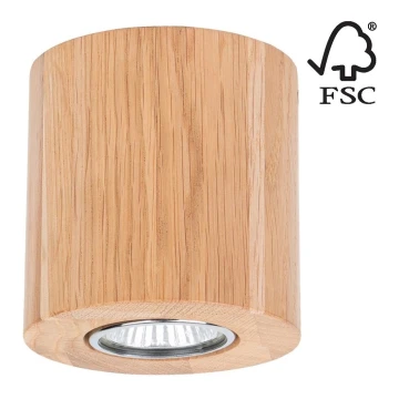 Stropné svietidlo WOODDREAM 1xGU10/6W/230V dub – FSC certifikované