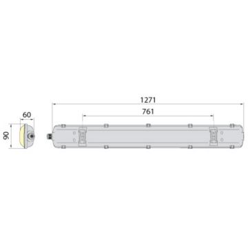 Technické žiarivkové svietidlo 2xG13/18W/230V IP65 1270 mm