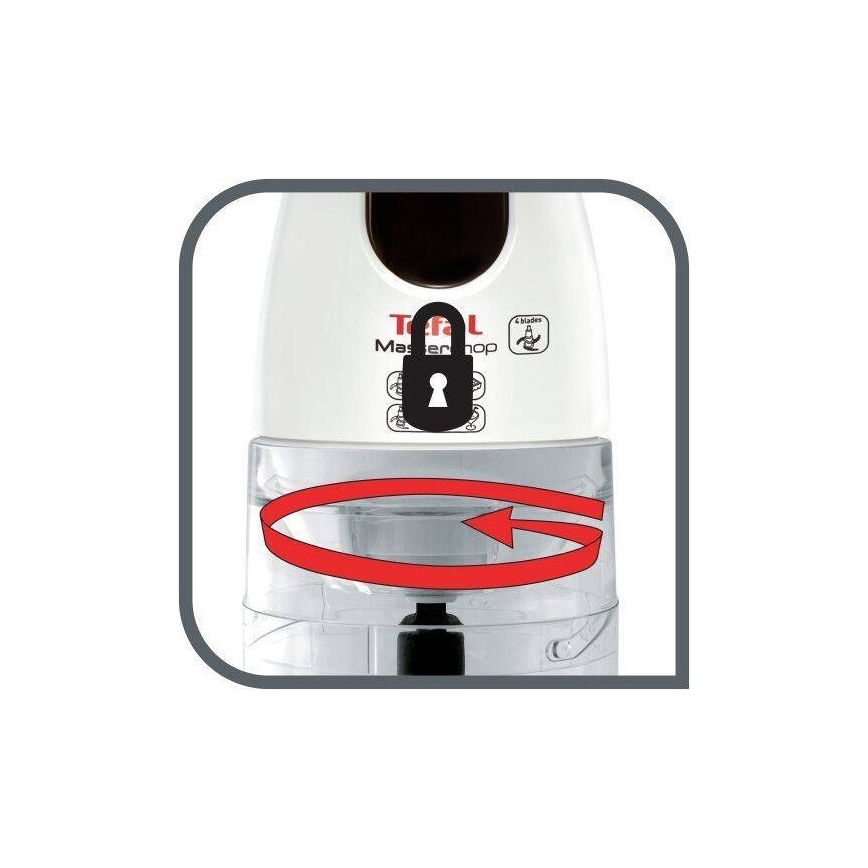 Tefal - Elektrický sekáčik 500 ml MASTERCHOP XL 500W/230V biela