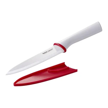 Tefal - Keramický nôž chef INGENIO 16 cm biela/červená