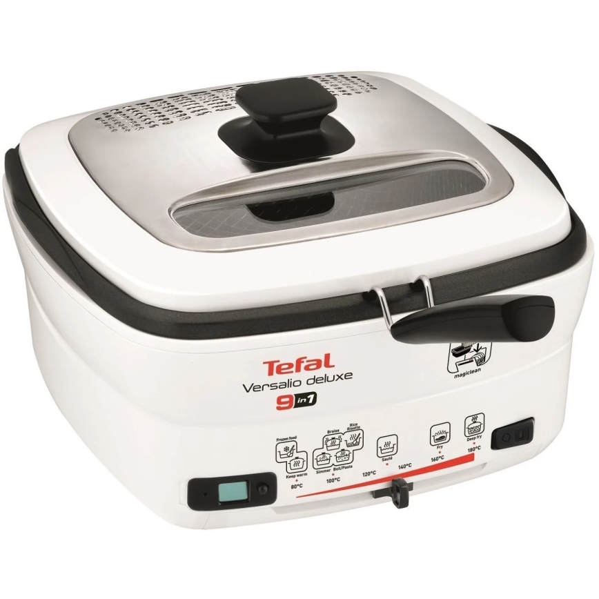 Tefal - Multifunkčná fritéza 9v1 VERSALIO DE LUXE 1600W/230V 2 l biela