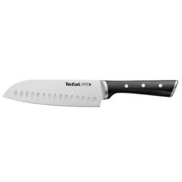 Tefal - Nerezový nôž santoku ICE FORCE 18 cm chróm/čierna
