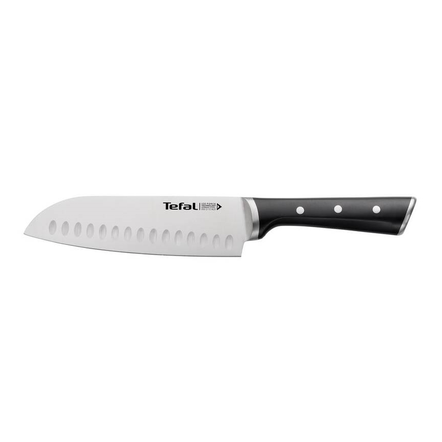 Tefal - Nerezový nôž santoku ICE FORCE 18 cm chróm/čierna