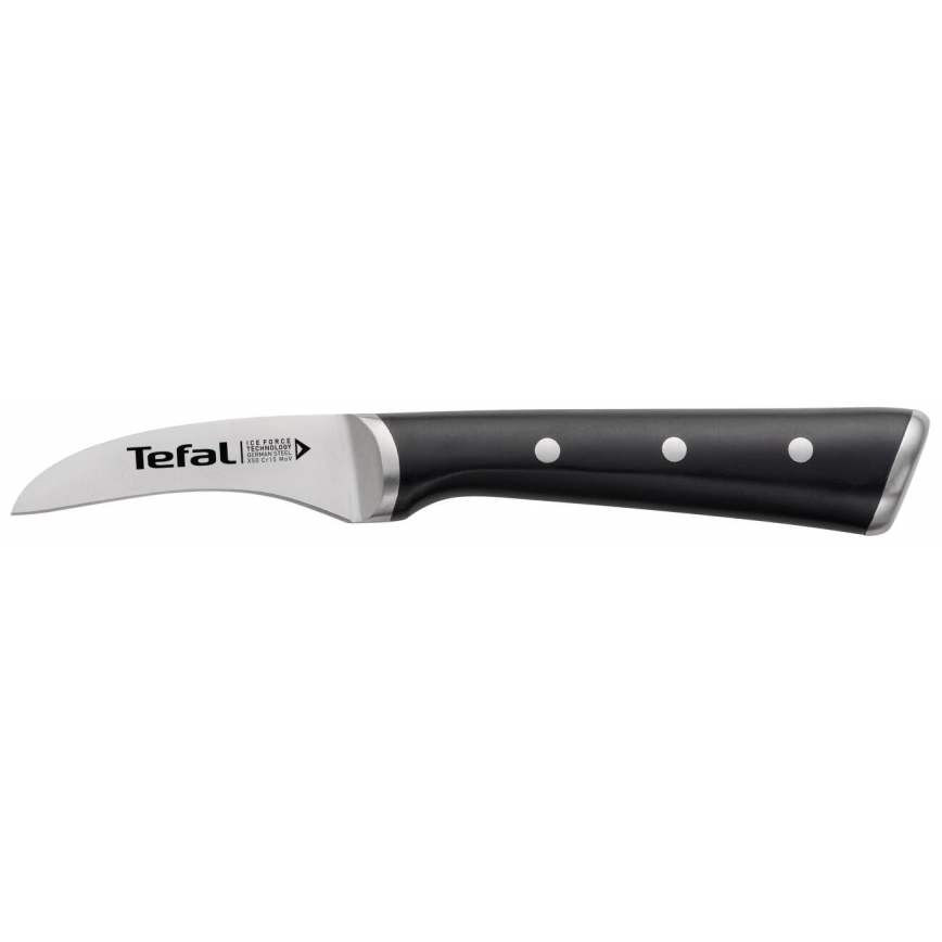 Tefal - Nerezový nôž vykrajovací ICE FORCE 7 cm chróm/čierna