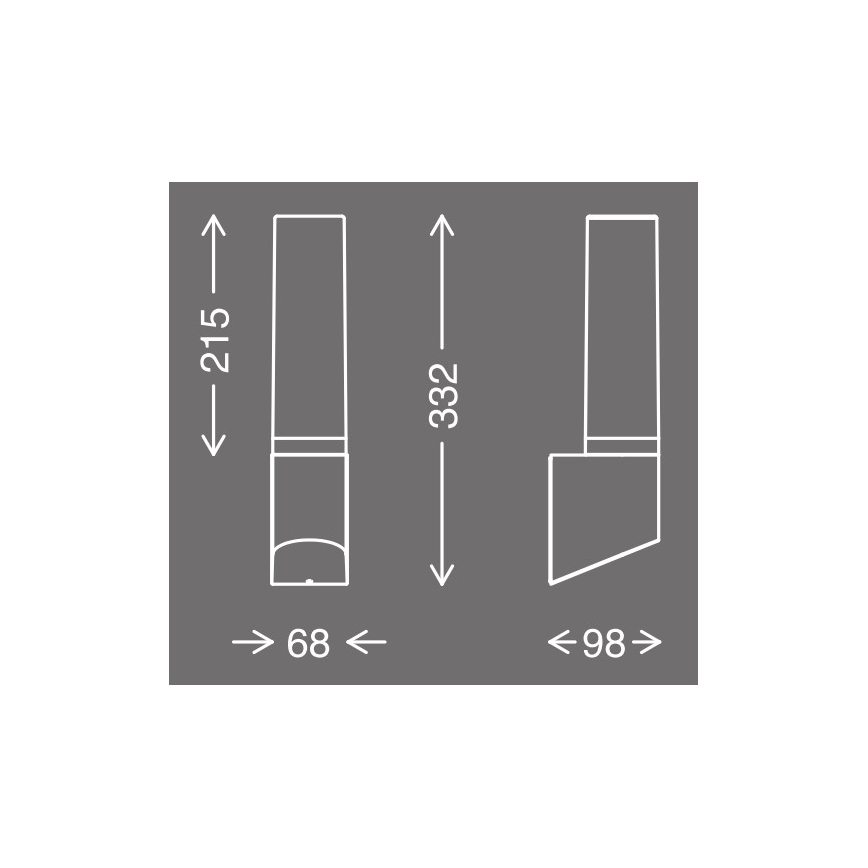 Telefunken 311305TF - LED Vonkajšie nástenné svietidlo LED/8W/230V IP44