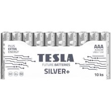 Tesla Batteries - 10 ks Alkalická batéria AAA SILVER+ 1,5V 1300 mAh