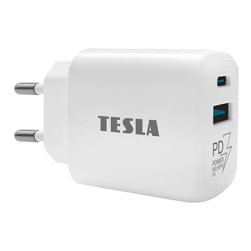 TESLA Electronics - Rychlonabíjací adaptér Power Delivery 25W biela