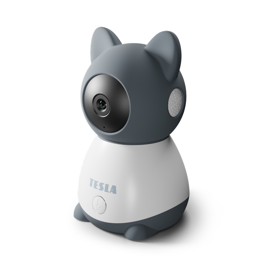 TESLA Smart - Inteligentná kamera 360 Baby Full HD 1080p 5V Wi-Fi šedá