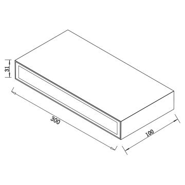 Top Light - LED Vonkajšie nástenné svietidlo OBLIGO LED/12W/230V IP65 biela