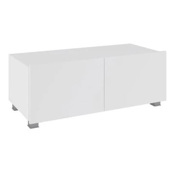 TV stolík PAVO 37x100 cm lesklá biela