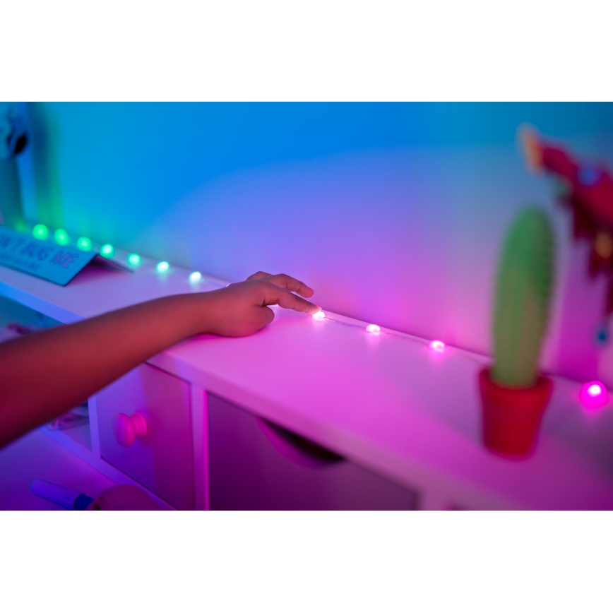 Twinkly - LED RGB Stmievateľná vianočná reťaz CANDIES 200xLED 14 m USB Wi-Fi