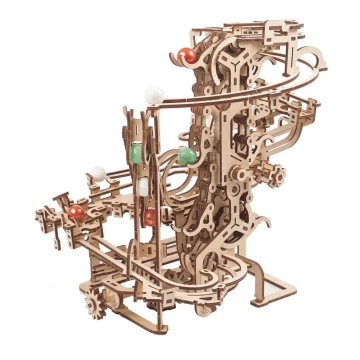Ugears - 3D drevenené mechanické puzzle Guličková dráha reťazová
