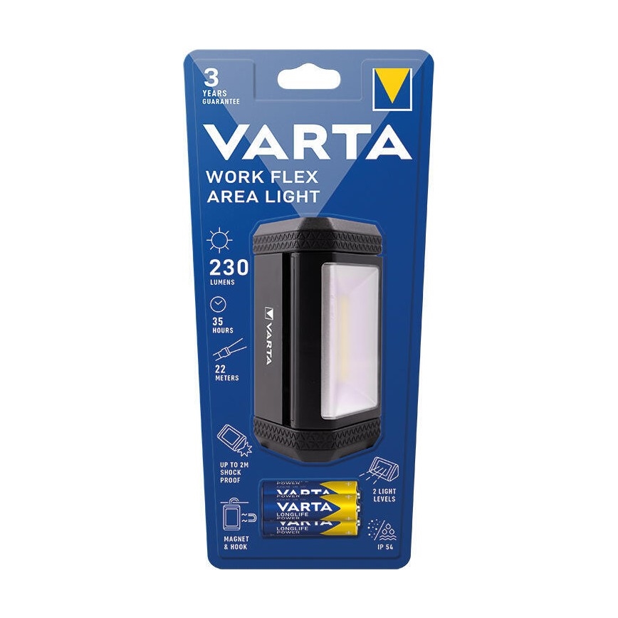 Varta 17648101421 - LED Prenosná baterka WORK FLEX AREA LIGHT LED/3xAA IP54