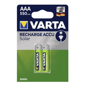 Varta 56733 - 2 ks Nabíjacia batéria SOLAR ACCU AAA NiMH/550mAh/1,2V