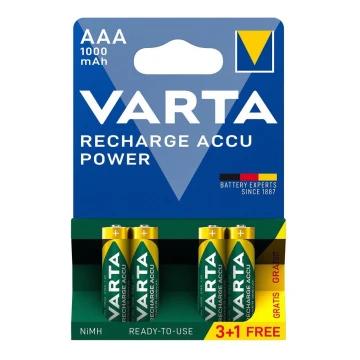 Varta 5703301494 - 3+1 ks Nabíjacie batérie ACCU AAA Ni-MH/1000mAh/1,2V