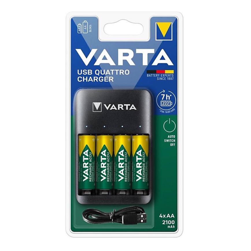 Varta 57652101451 - Nabíjačka batérií 4xAA/AAA 2100mAh 5V