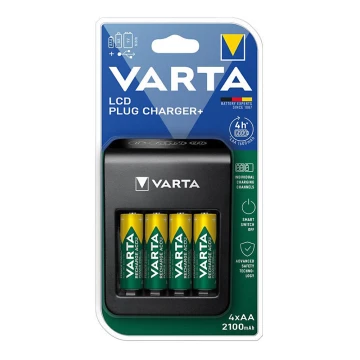 Varta 57687101441 - LCD Nabíjačka batérií 4xAA/AAA 2100mAh 230V