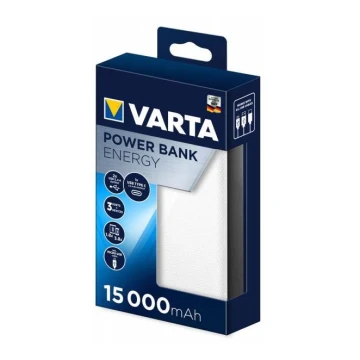 Varta 57977101111 - Power Bank ENERGY 15000mAh/2x2,4V biela