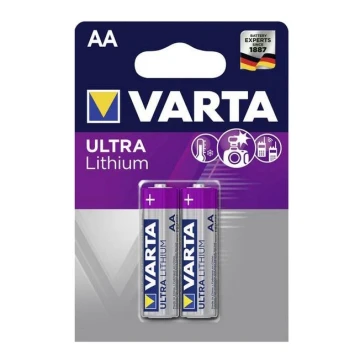 Varta 6106 - 2 ks Lithiová batéria ULTRA AA 1,5V