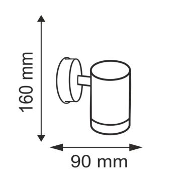 Vonkajšie nástenné svietidlo OLIMP 2 1xGU10/8W/230V IP44 nerez