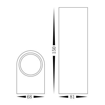 Vonkajšie nástenné svietidlo OVALIS 2xGU10/60W/230V IP44 čierna