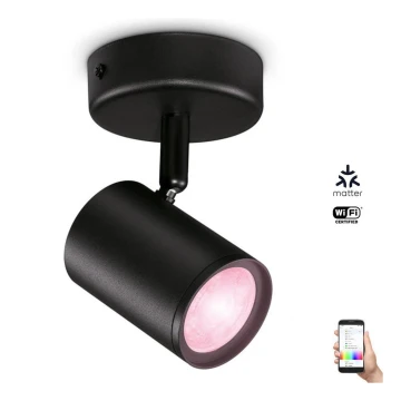 WiZ - LED RGBW Stmievateľné bodové svietidlo IMAGEO 1xGU10/4,9W/230V CRI 90 Wi-Fi čierna