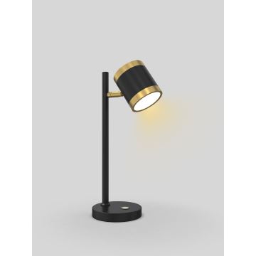 Wofi 8003-104S - LED Stmievateľná stolná lampa TOULOUSE LED/10W/230V čierna/zlatá