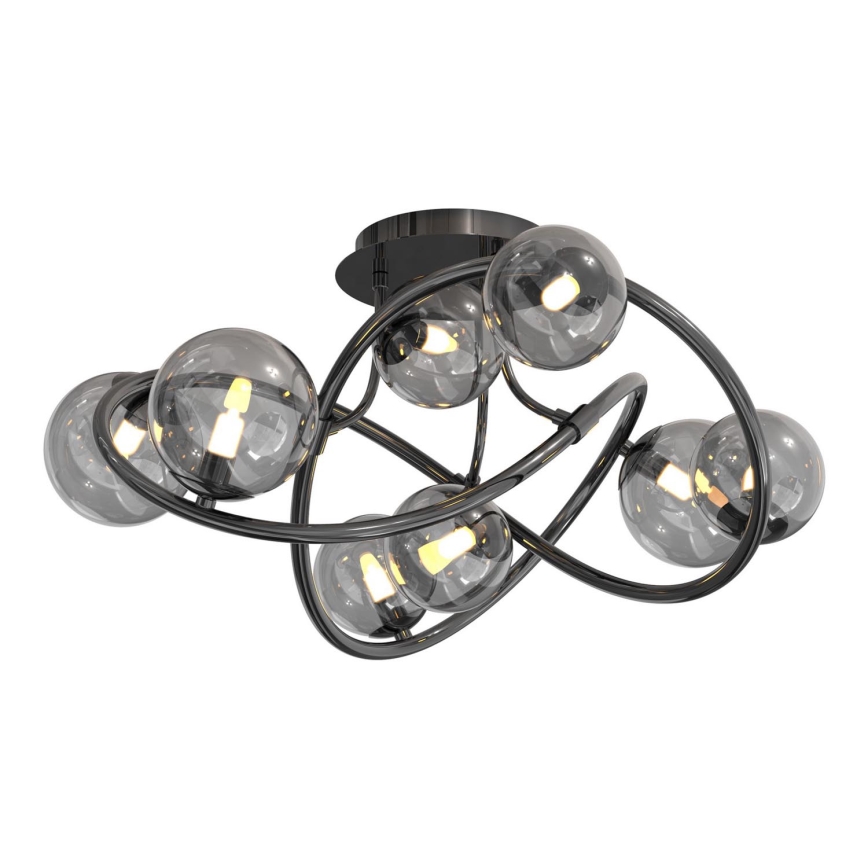 Wofi 9014-805 - LED Prisadený luster NANCY 8xG9/3,5W/230V čierny chróm