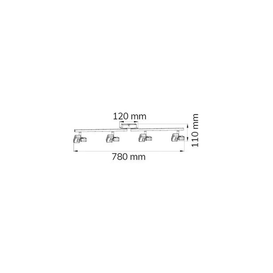 Wofi 9026.04.64.5000 - LED Bodové svietidlo ZARA 4xLED/5,2W/230V