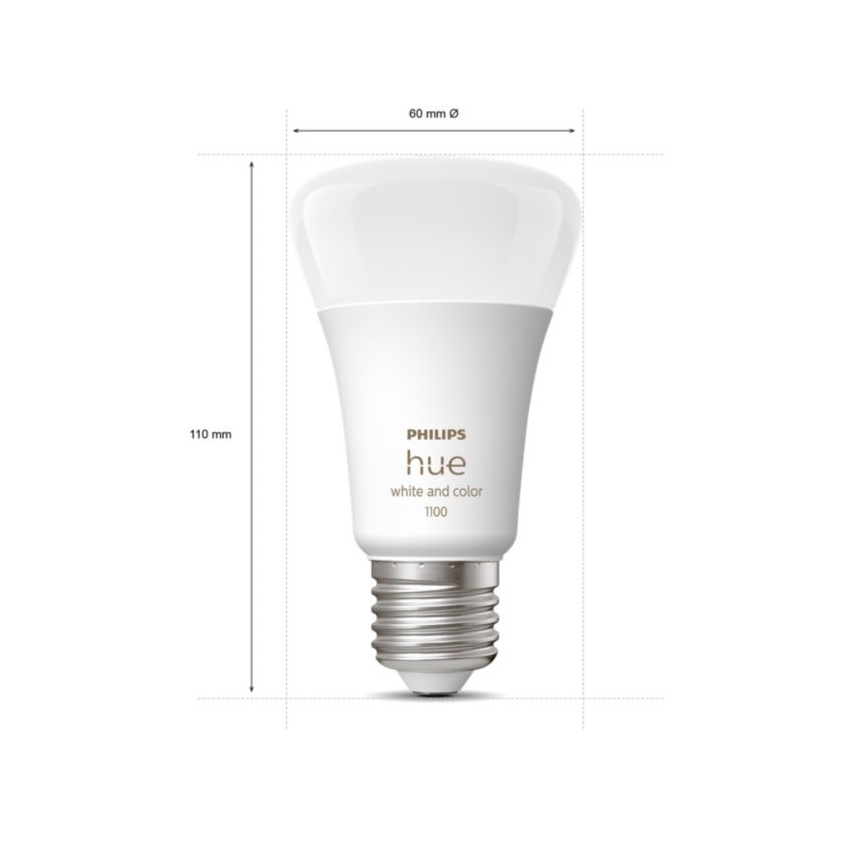 Základná sada Philips Hue WHITE AND COLOR AMBIANCE 2xE27/9W/230V 2000-6500K + zariadenie k prepojeniu