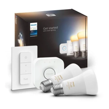 Základná sada Philips Hue WHITE AMBIANCE 2xE27/8W/230V + zariadenie k prepojeniu