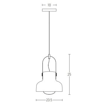 Zambelis 18190 - Luster na lanku 1xE27/40W/230V