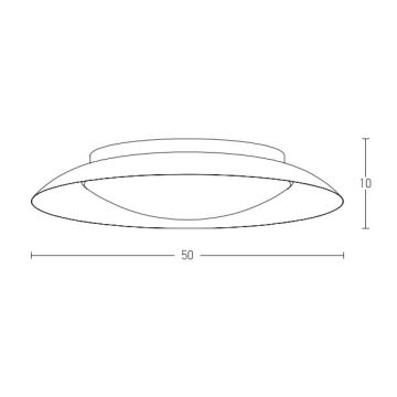 Zambelis 1959 - LED Stropné svietidlo LED/28W/230V pr. 50 cm meď