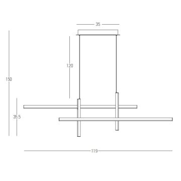 Zambelis 22022 - LED Stmievateľný luster na lanku LED/41W/230V zlatá