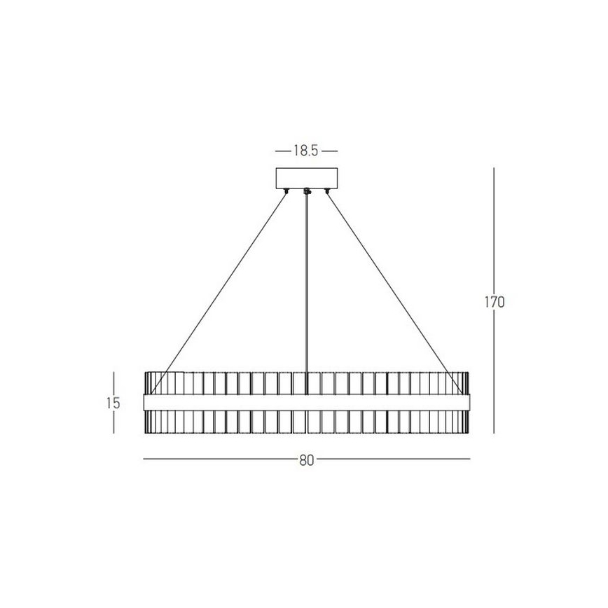 Zambelis 22040 - LED Stmievateľný luster na lanku LED/68W/230V zlatá