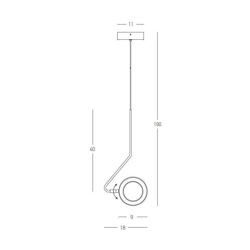 Zambelis 22044 - LED Stmievateľný luster na lanku LED/7W/230V CRI90 biela