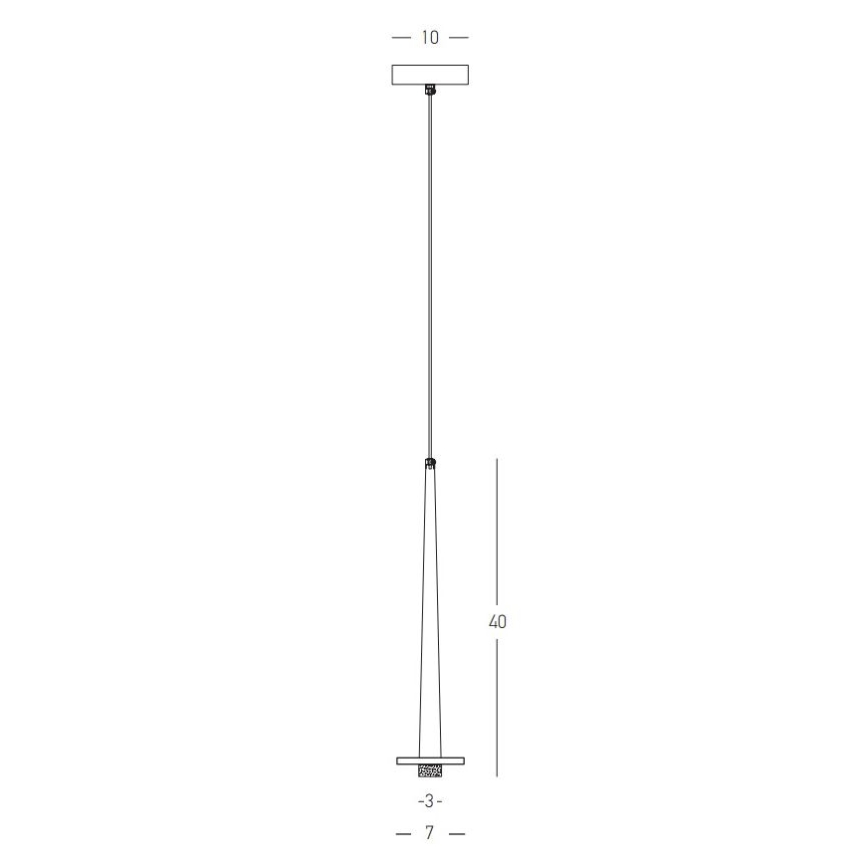 Zambelis 22110 - LED Luster na lanku LED/3W/230V CRI90 čierna