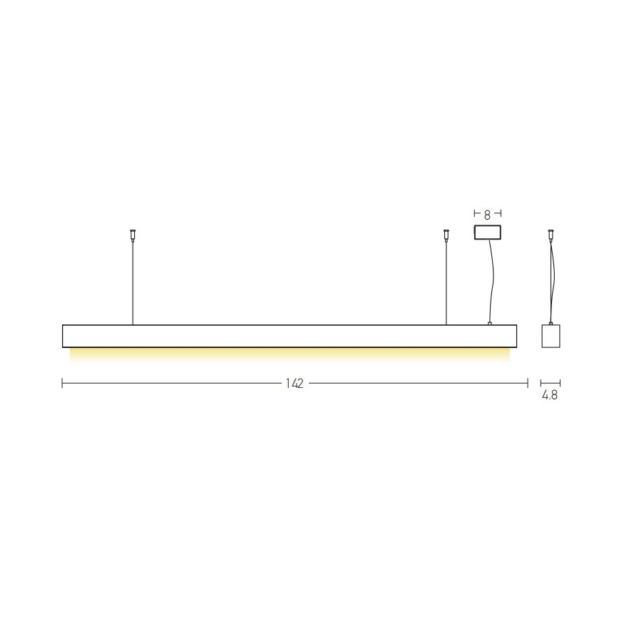 Zambelis 22210 - LED Luster na lanku LED/45W/230V