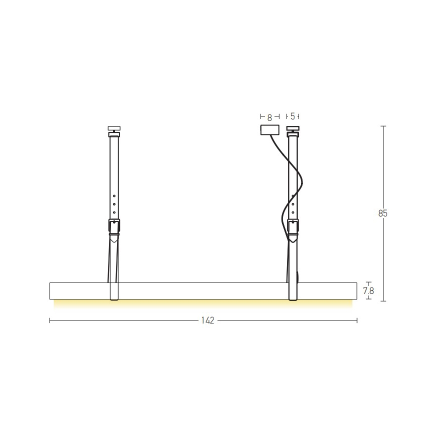 Zambelis 22211 - LED Luster na lanku LED/45W/230V