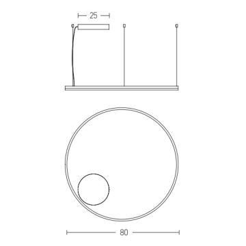 Zambelis 22240 - LED Stmievateľný luster na lanku LED/57W/230V 3000K pr. 80 cm zlatá