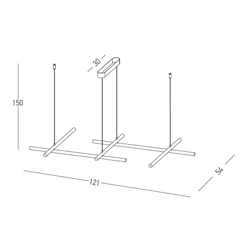 Zambelis 22244 - LED Stmievateľný luster na lanku LED/50W/230V čierna