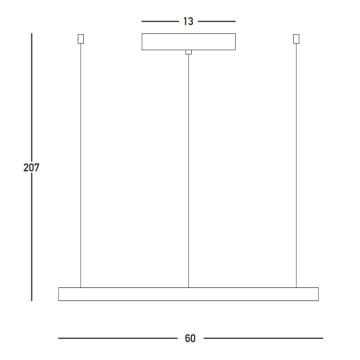 Zambelis 23032 - LED Stmievateľný luster na lanku LED/28W/230V 3000K pr. 60 cm zlatá